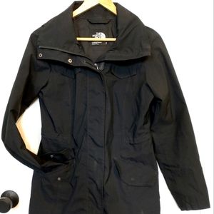 North Face women's raincoat with hideaway hood